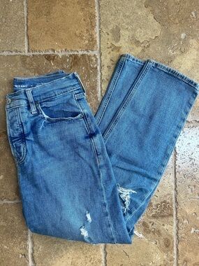 Like New Old Navy Sky-Hi Straight Jeans - Size 4